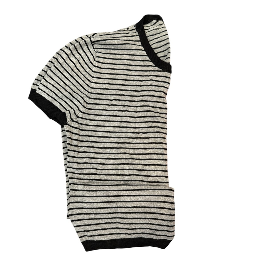 Black/gray Striped Zip Sweater